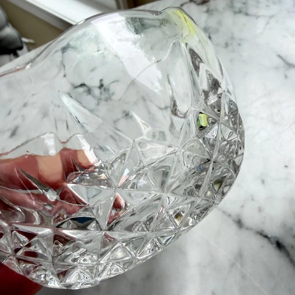 NEW VTG Crystal Creamer and Sugar Bowl Set‎ Elegant Yugoslavia 24% Lead Crystal